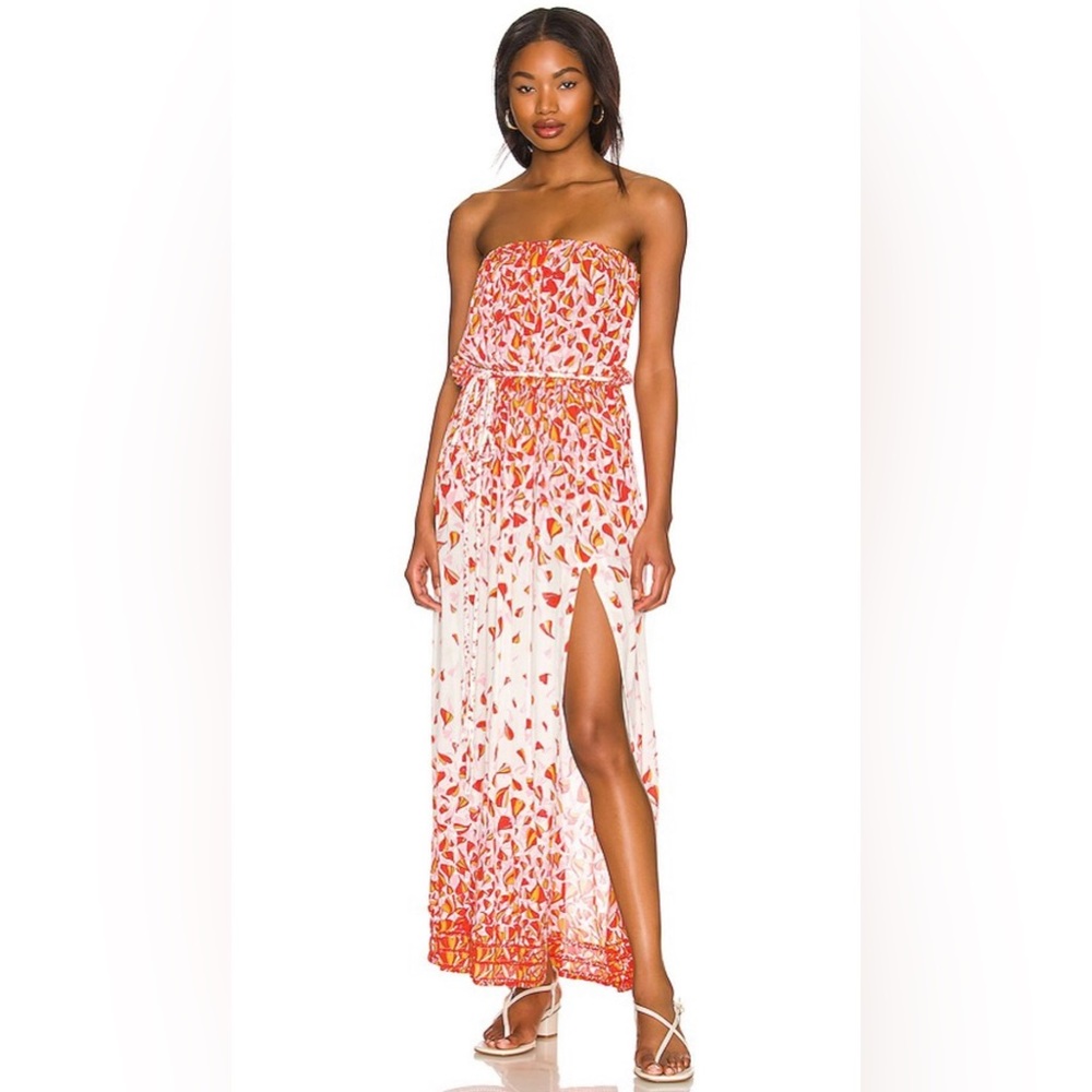 Poupette St Barth | Mara Butterfly Maxi Dress in Pink Petale Size: Small